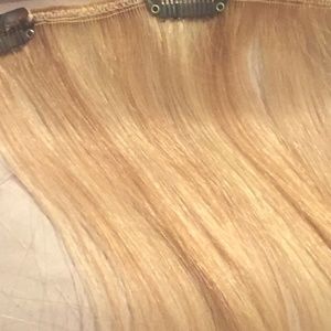 Human Hair Extensions, Clip-on, Blonde